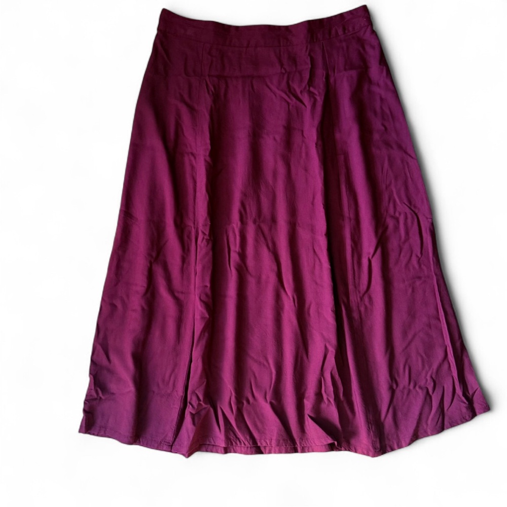 Elegant Bocabay Wine color  A-Line Skirt